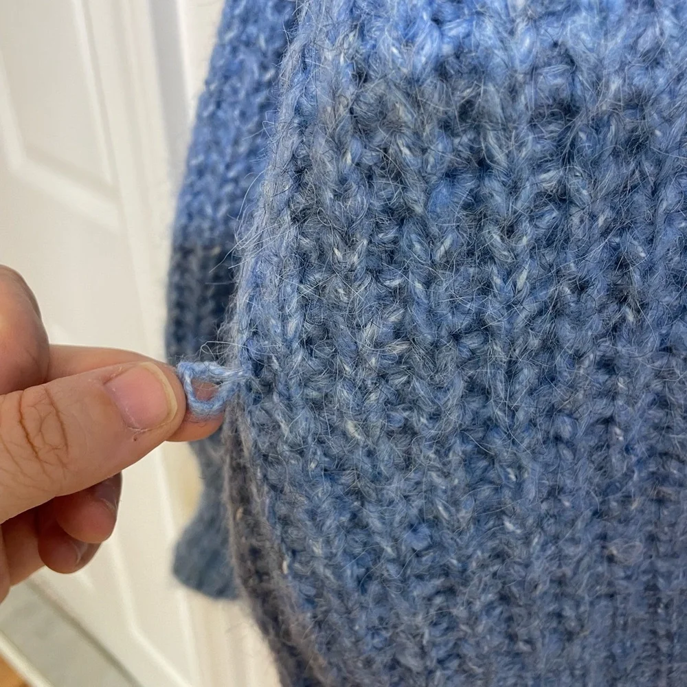Ava & Viv (Target) Blue Chunky Knit Cardigan - Picture 4 of 8